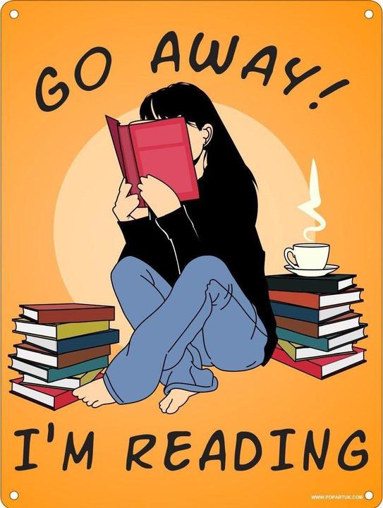 Produktbild Grindstore MiniBlechschild Go Away I'm Reading (15 x 20 cm)