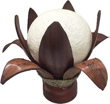 Image du produit Bekos Lampe de table "Fleur de lotus" en feuilles de cocotier (E27)