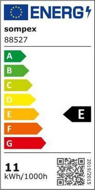 Etichetta energetica Sompex Lampada a sospensione Atomic 27000 K, Nero (1200 lm)