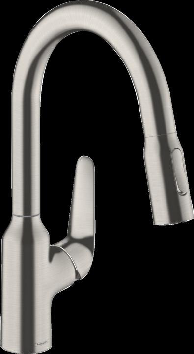 Produktbild hansgrohe Focus M42 Einhebel-Küchenarmatur 180, Ausziehbrause, 2 Strahlarten