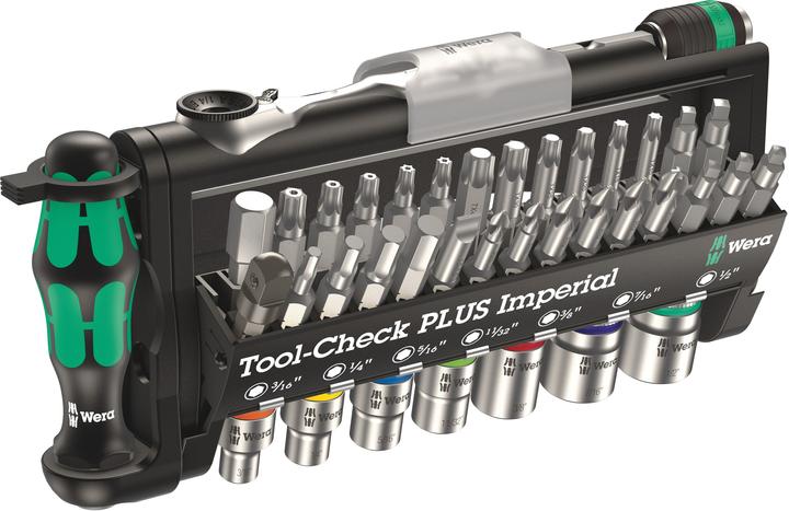 Actual product image Wera Tool-Check PLUS Imperial (Cross Phillips PH M2, Hexagon socket TX M20, Hexagon socket TX M25, Cross Phillips PH M1, Hexagon socket TX M15, Hexagon socket TX M30, Cross Phillips PH M3, Hexagon socket TX M10, Hexagon socket TX M40)