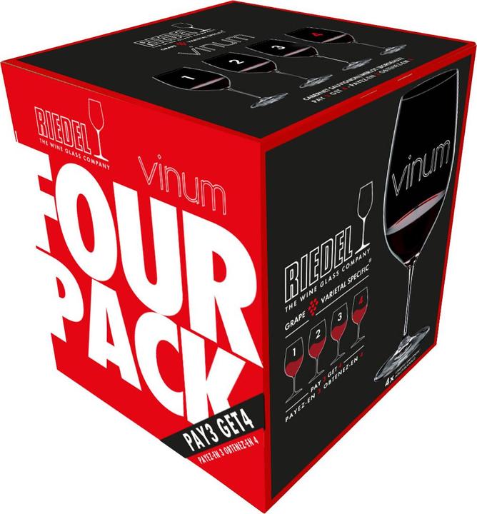 Productafbeelding Riedel Rood wijnglas VINUM (61 cl, 4 Bril, Rode wijnglazen)