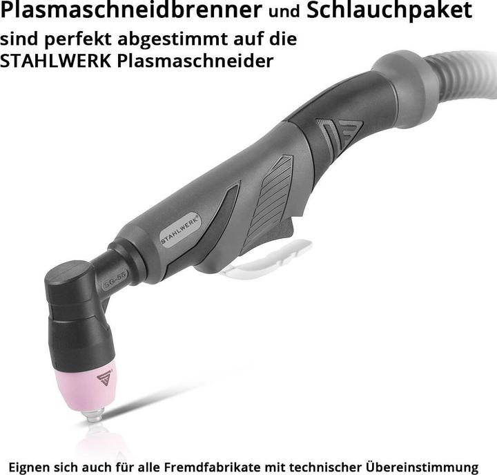 Produktbild Stahlwerk Plasmaschneidbrenner AG-60 / SG-55 Schlauchpaket 8 Meter bis 70A
