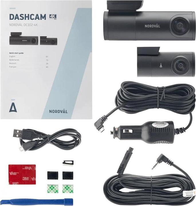 Produktbild Nordval DC102-4K (GPS-Empfänger, WLAN, Beschleunigungssensor, Eingebautes Mikrofon, Nachtsicht, 4K)