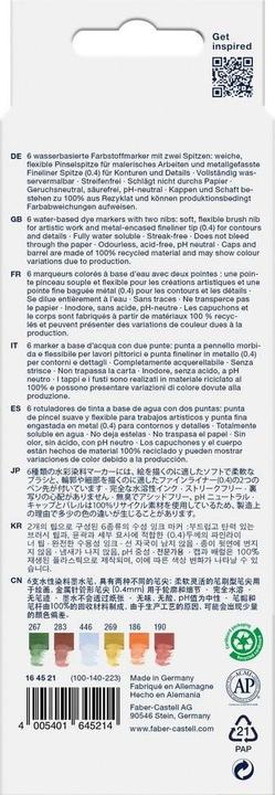Actual product image Faber-Castell GOFA AQUA DUAL MARKER - Dye marker (Tuscany, 0.40 mm, 6 x)