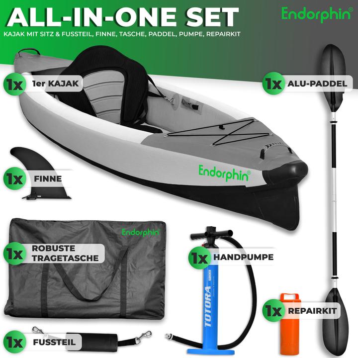 Actual product image Endorphin Inflatable drop stitch kayak for 1 person as a complete set (340 cm, 1-piece)