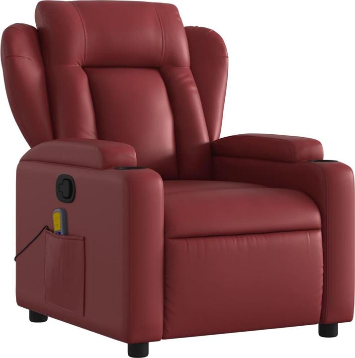 Immagine prodotto VidaXL Sedia da massaggio in similpelle rosso vino, colore: rosso vino, materiale