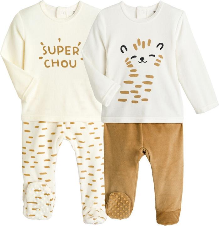 Produktbild La Redoute Collections 2er-Pack Pyjamasaus Samt (80)