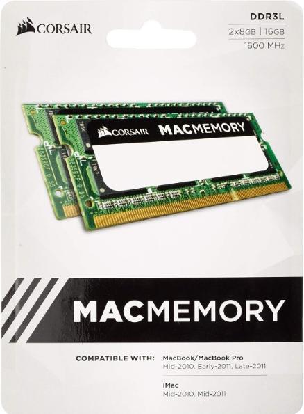Produktbild Corsair Mac Memory (2 x 8GB, 1600 MHz, DDR3L-RAM, SO-DIMM)