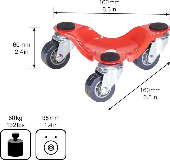 Produktbild Wagner System Möbelroller (60 kg)
