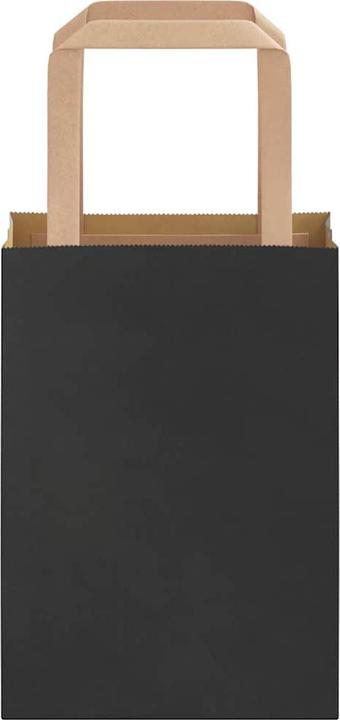 Immagine prodotto VidaXL Sacchetti di carta kraft 50 pezzi con manico nero 15x8x21 cm (Borsa da regalo, 50 x)