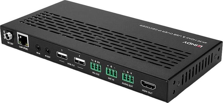 Image du produit Lindy Décodeur HDMI & USB over IP Multicast & Videowall