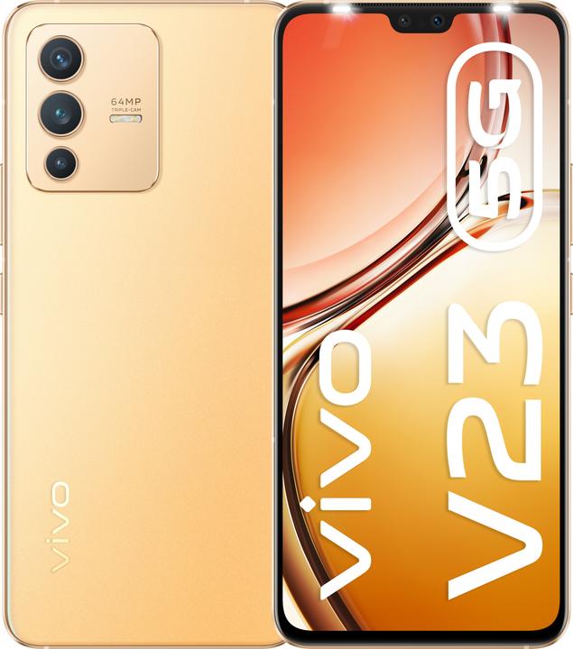 Produktbild Vivo V23 5G (256 GB, Sunshine Gold, 6.40", Dual SIM, 64 Mpx, 5G)