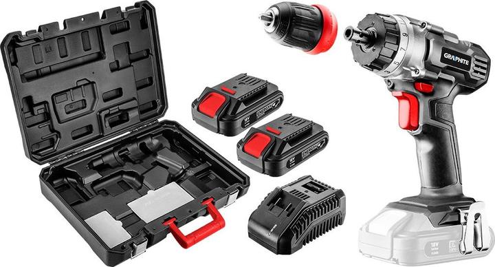 Graphite 58G022-SET2 drill 18 V 2 x 2 Ah battery (Akkubetrieb)