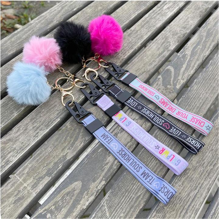 Actual product image Soulhorse Pom Pom key ring Love