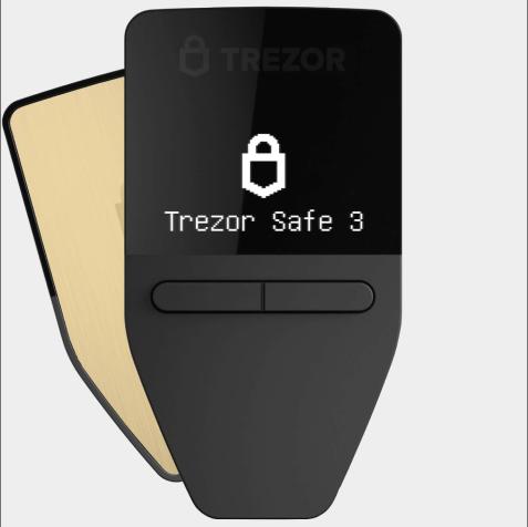 Actual product image Trezor Safe 3 - Solar Gold