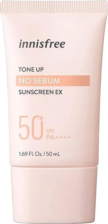 Actual product image Innisfree Tone Up No Sebum Sunscreen EX (Suntan cream, SPF 50+, 50 ml)