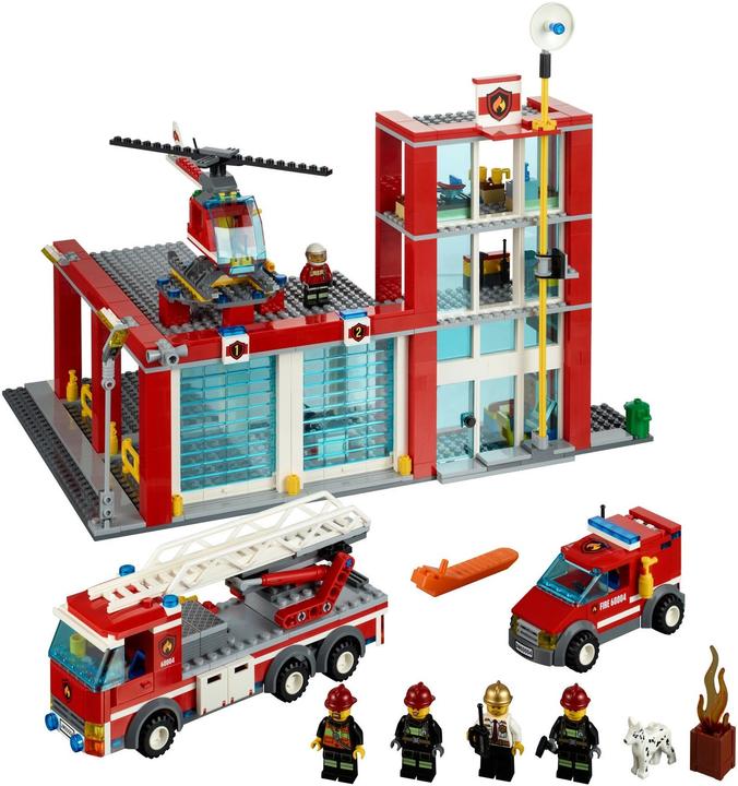 Produktbild LEGO Feuerwehr-Hauptquartier (60004, LEGO City)