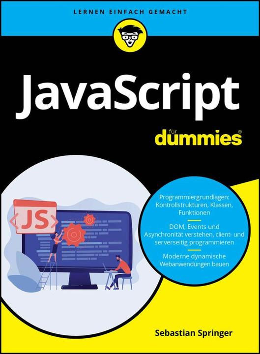 Actual product image JavaScript für Dummies (German, Sebastian Jumper, 2024)