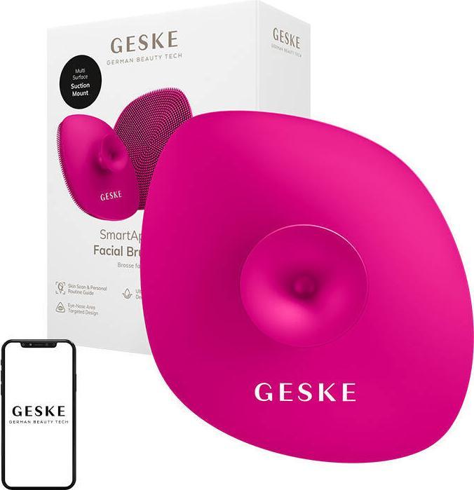 Actual product image Konjac Sponge Szczoteczka do czyszczenia twarzy 4w1 z uchwytem Geske z Aplikacją (magenta)