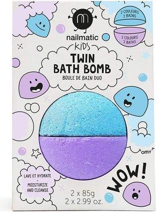 Produktbild Nailmatic Kids Twin Bath Bomb podwójna kula do kąpieli dla dzieci Blue/Violet 170g