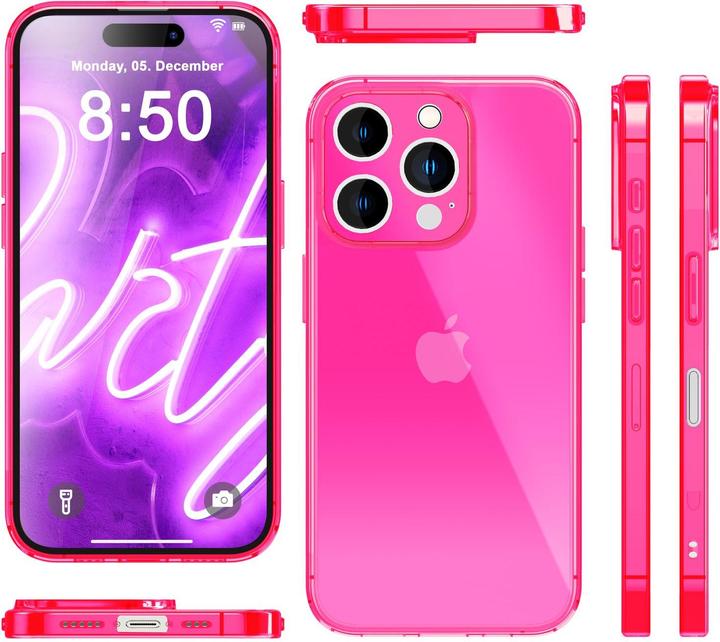 Produktbild Nalia Klar Transparente Neon Silikon Hülle (Apple iPhone 16 Pro Max)