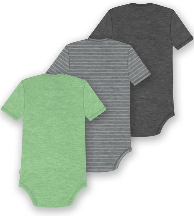Image du produit Normani Lot de 3 body bébé mérinos manches courtes "Tauranga" - 9299 (98)