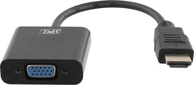 Image du produit T'nB Convertisseur HDMI mâle 1.2 vers VGA femelle (D-sub DE-15) 10cm (Noir) (HDMI, VGA, 10 cm)