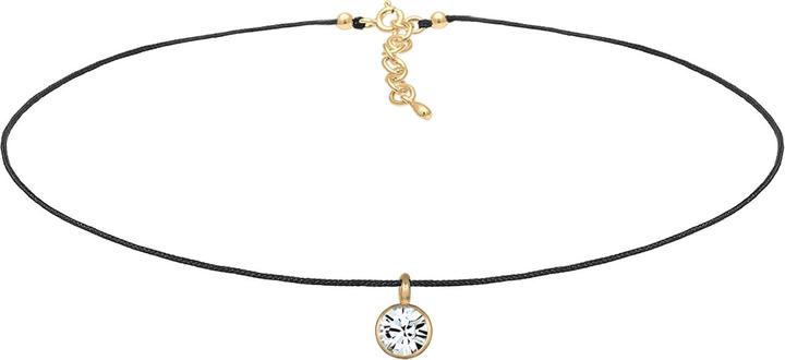 Immagine prodotto Elli Collana Basic Choker Cristalli Argento 925 (Nylon, Cristallo di vetro, Argento 925, 36 cm)