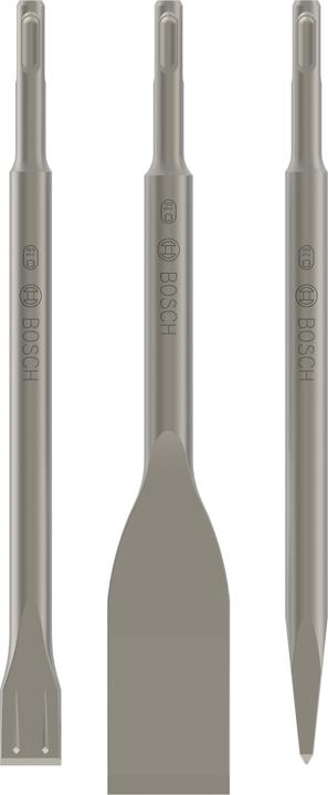 Actual product image Bosch Professional Zubehör 3-piece chisel set, SDS plus, 0/20/40 mm (250 mm)