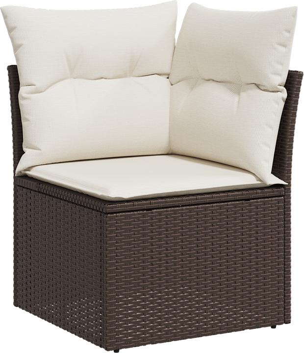 Produktbild VidaXL 8-teiliges Garten-Sofa-Set mit Kissen Braunes Poly-Rattan