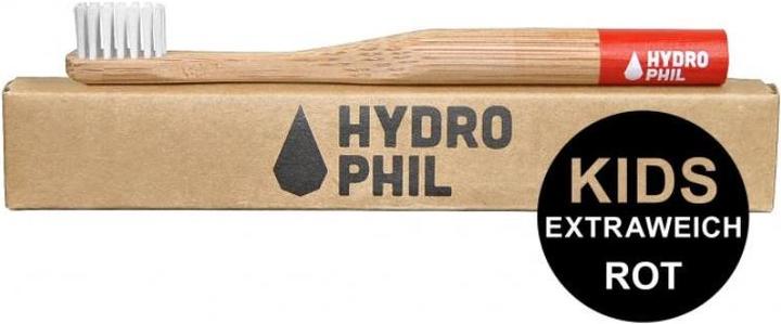 Produktbild Hydrophil Kinder Bambus Zahnbürste 'Rot' mit extra weichen Borsten (Extra weich, 1 x)