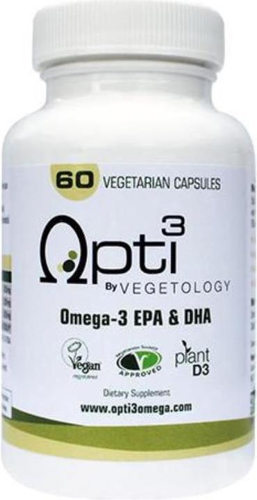 Vegetology Opti3 Omega-3 EPA & DHA Kapseln (60 Stück, Kapseln, 300 g)