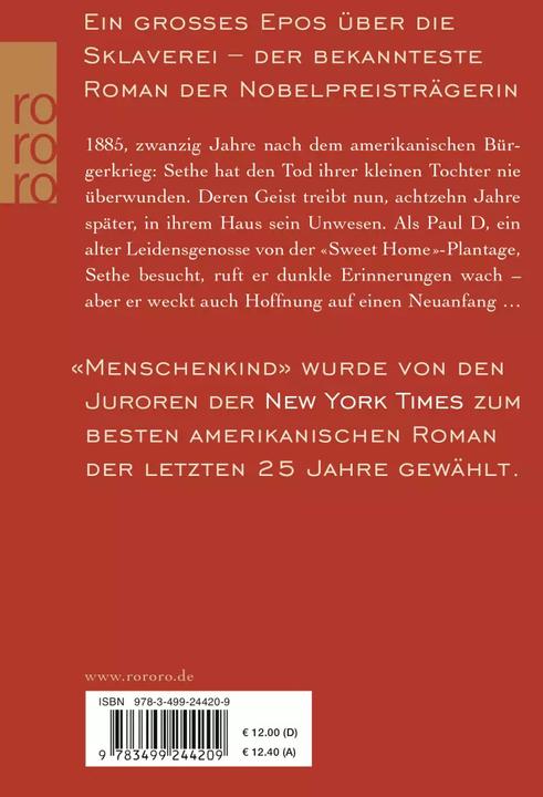 Produktbild Menschenkind (Deutsch, Toni Morrison, Helga Pfetsch, Thomas Piltz)