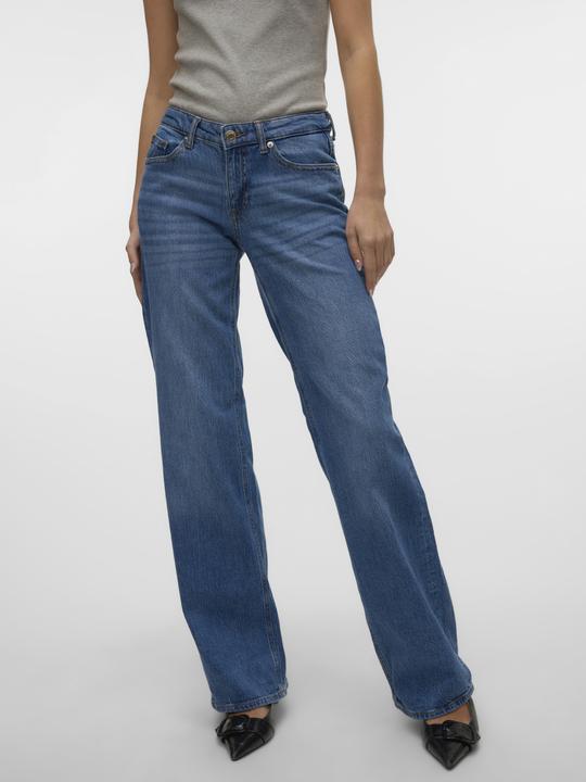 Actual product image Vero Moda VMVANESSA Niedrige Taille Weiter Beinschnitt Jeans Hose mit weitem Beinschnitt (W25/L32)