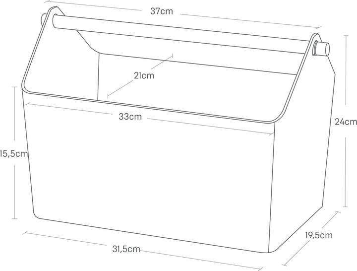 Actual product image Yamazaki Storage basket FAVORI (37 x 21 x 24 cm, 20.21 l)