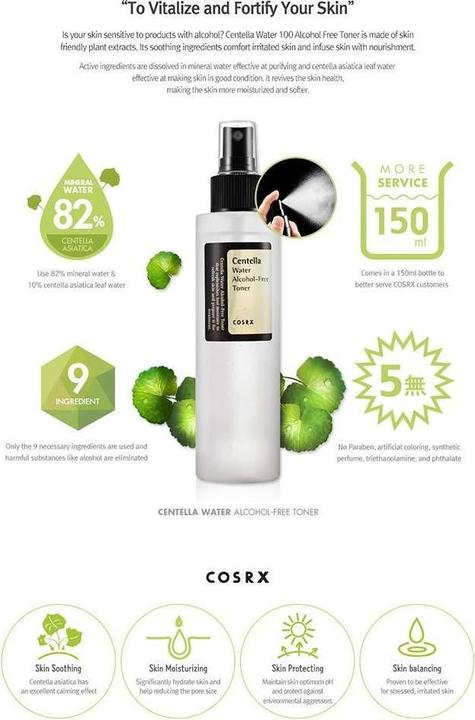 Image du produit Cosrx Tonique sans alcool à l'eau de Centella (150 ml)