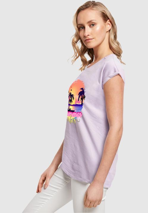 Produktbild Merchcode Ladies Summer Vibes Sunset Extended Shoulder Tee - 116527 (S)