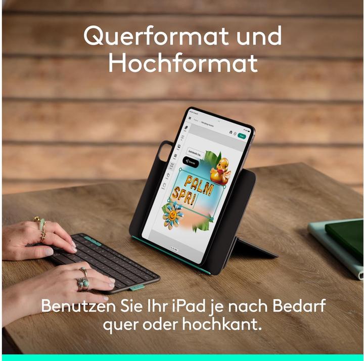 Produktbild Logitech Flip Folio (CH, iPad Air 2022 (5. Gen), iPad Air 11 2024 (M2), iPad Pro 11 2024 (M4), iPad Air 11 2025)
