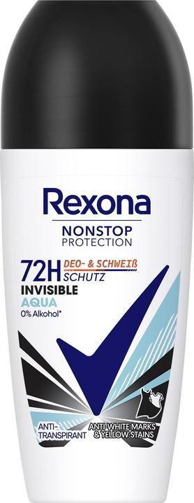 Produktbild Rexona Nonstop Deo Roll, Invisible Aqua (Roll-on, 50 ml)