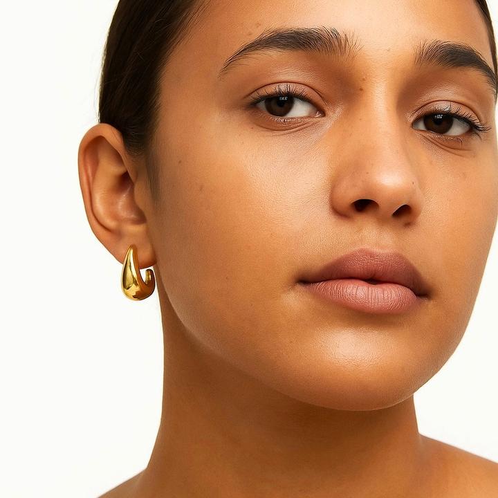 Actual product image Sensora Jewelry Glossy Drop Ohrringe (18k gold vermeil)