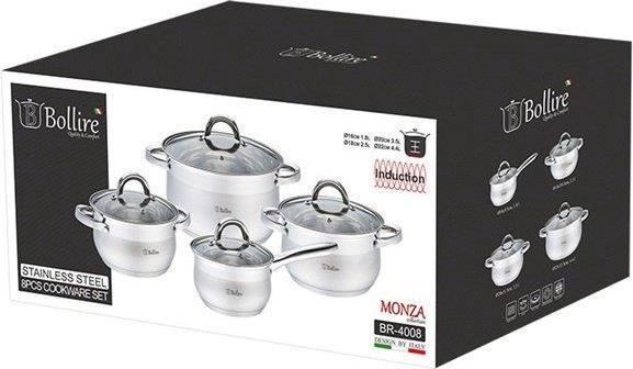 Actual product image Bollire POT SET 8PCS MONZA BR-4008 (Pan set + pot set)