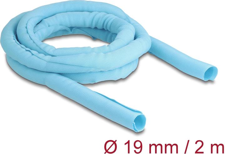 Produktbild Delock Kabelschlauch selbstschliessend 2 m x 19 mm Blau (Kabelschlauch, 200 cm)