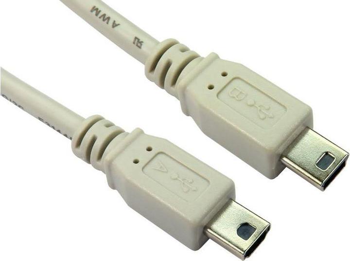 Image du produit Rs Pro Câble USB, Mini-USB A / Mini-USB B, 1m USB 2.0 Gris (1 m, USB 2.0)