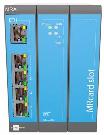 Produktbild Insys icom MRX3 LAN, modularer-LAN-LAN-Router, VPN 5xEthernet 10/100BT 2xdig.Ein MRcard-Slots:1xfrei