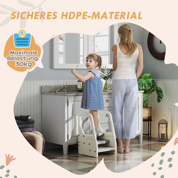 Produktbild Aiyaplay Kinder Tritthocker Kunststoff Grau