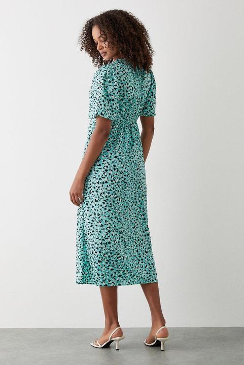 Actual product image Dorothy Perkins Animal print gathered waist flutter midi dress (42)