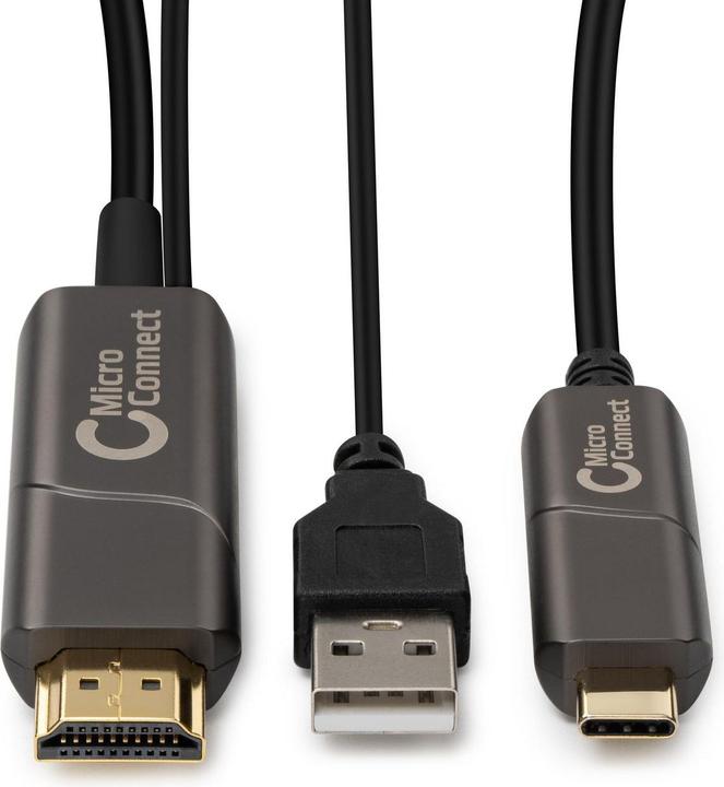 Immagine prodotto MicroConnect USB3.1CHDMI10OP Cavo video adattatore 10 m USB Type-C HDMI Nero (10 m, HDMI)