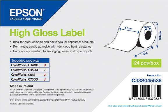 Epson High Gloss Label Continuous (5.10 cm)