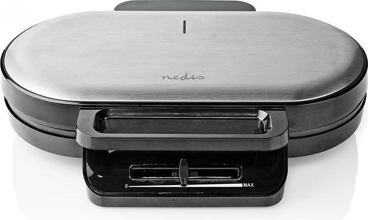 Actual product image Nedis Waffle iron 2 x 5 Heart shaped waffles 12 cm 1200 W plastic/metal (EU plug)